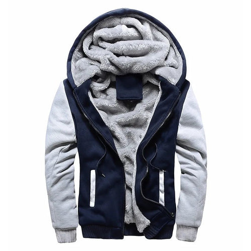 Men’s Fleece-Lined Camouflage Hooded Jacket Men's Jackets