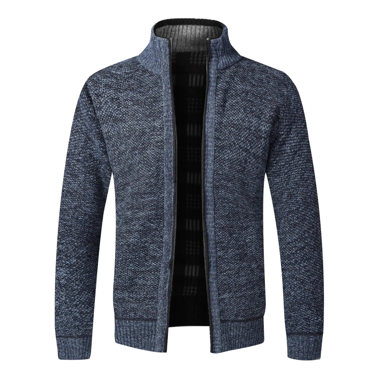 Men’s Full-Zip Knit Cardigan with Stand Collar Men's Cardigans