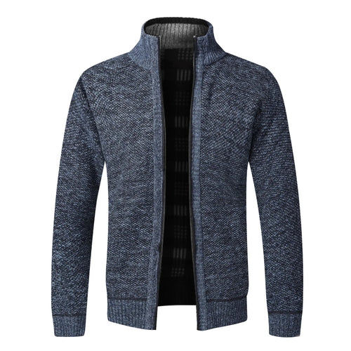 Men’s Full-Zip Knit Cardigan with Stand Collar Men's Cardigans