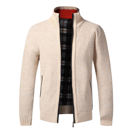 Men’s Full-Zip Knit Cardigan with Stand Collar Men's Cardigans