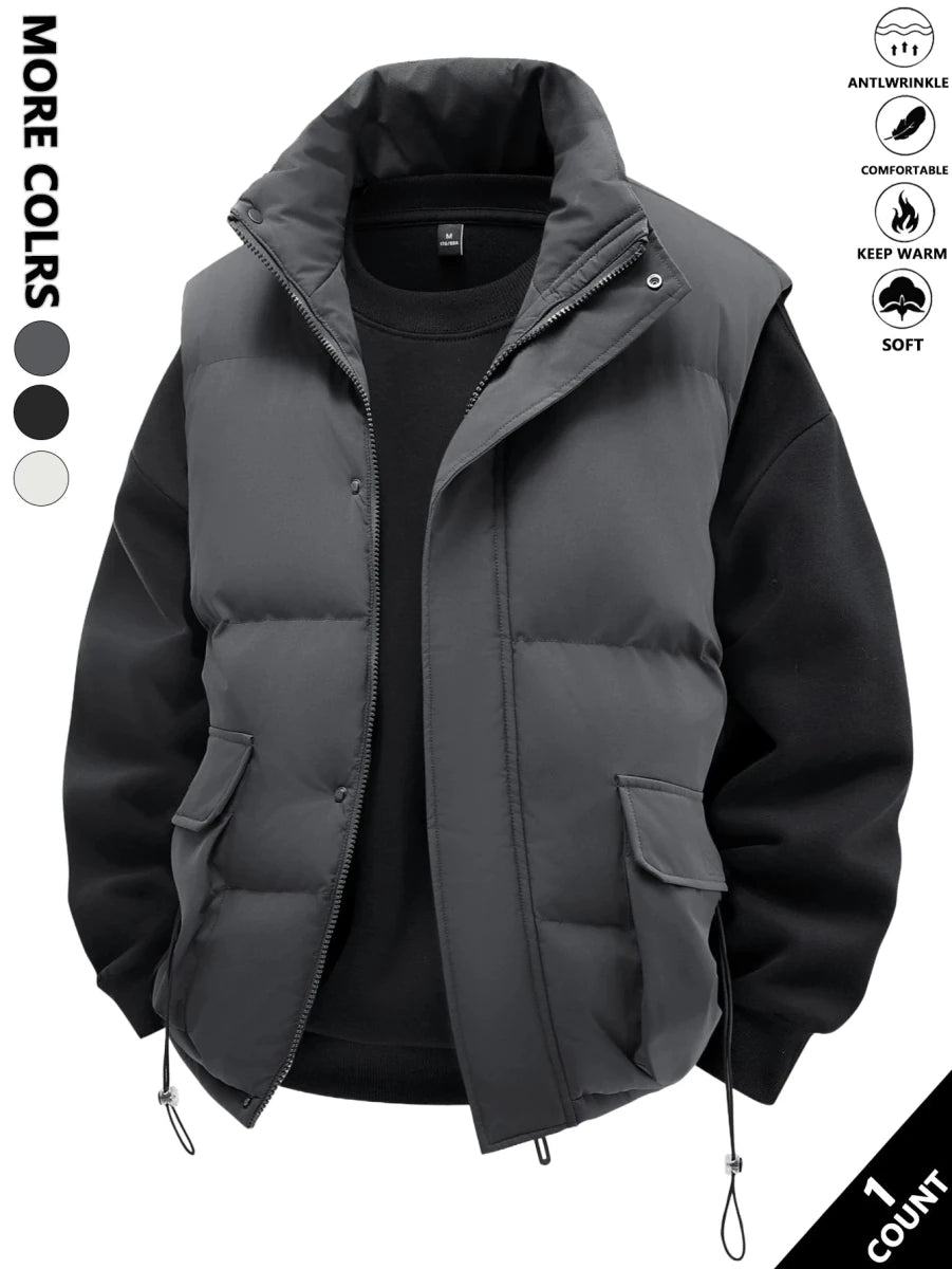 Men’s Padded Utility Vest with Flap Pockets
