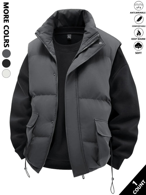 Men’s Padded Utility Vest with Flap Pockets