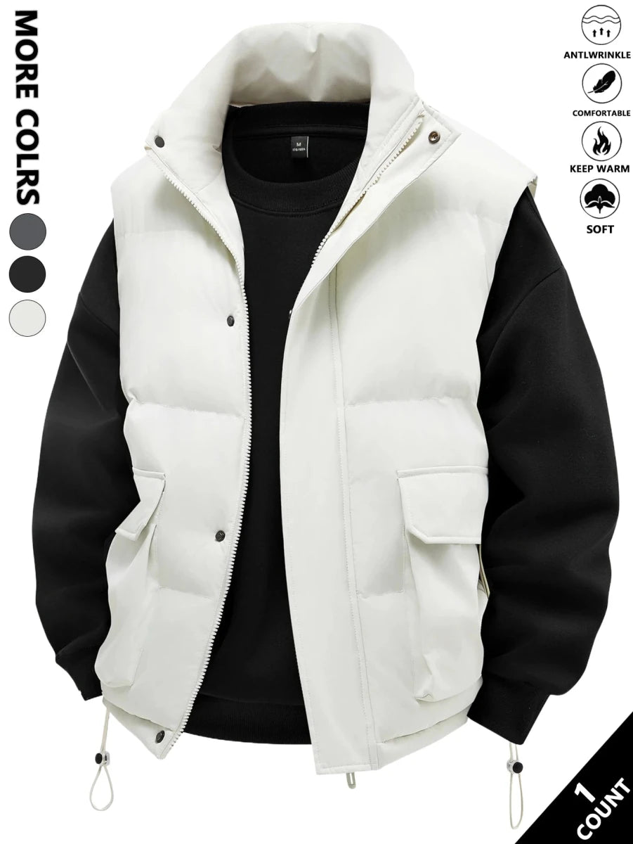 Men’s Padded Utility Vest with Flap Pockets