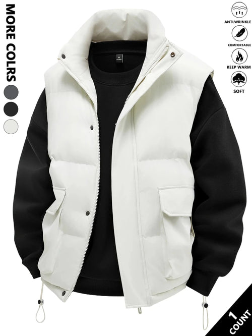 Men’s Padded Utility Vest with Flap Pockets