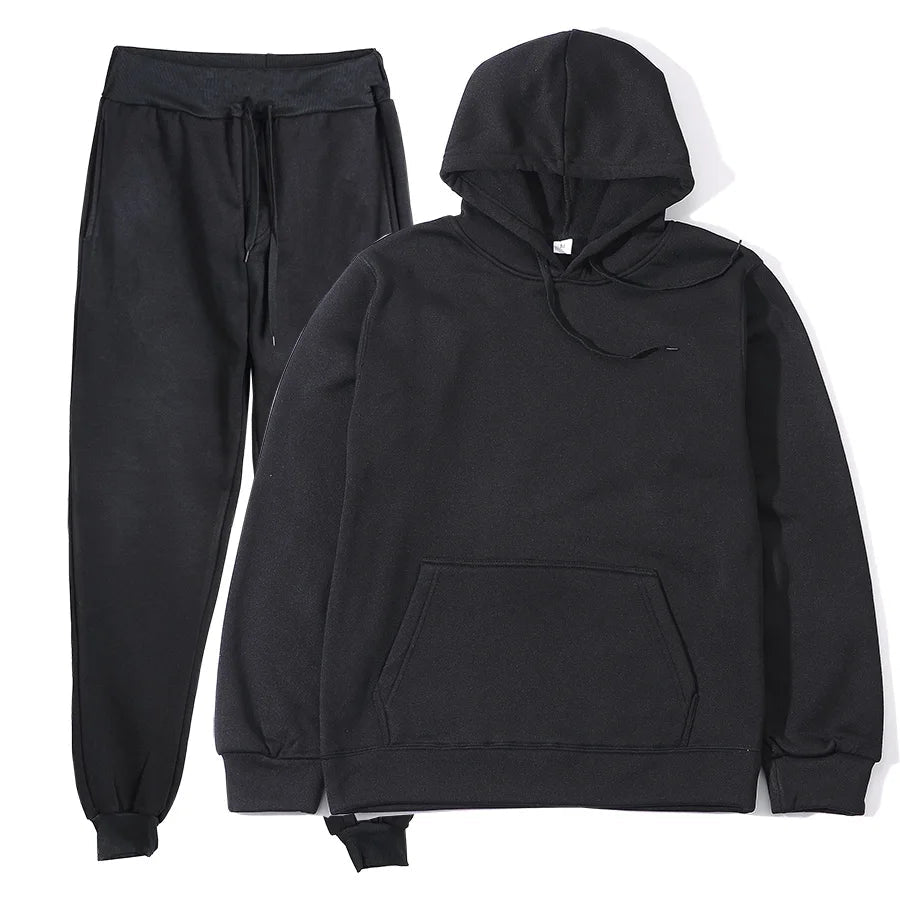 Men's Pullover Hoodie & Sweatpants Tracksuit Set