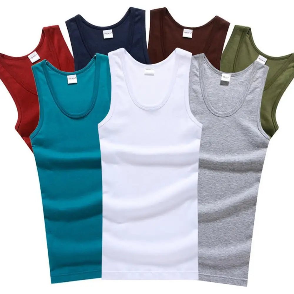 Men's Sleeveless Breathable Fitness Tank Top Cotton Bodybuilding Tee For Summer Workouts