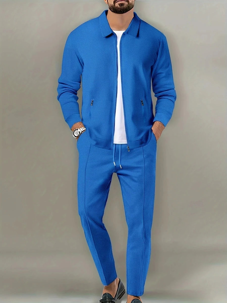 Men's Slim Fit Jacket with Zipper Pocket for Stylish Comfort