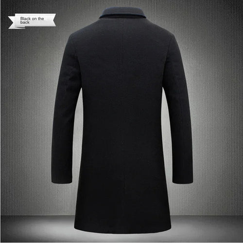Men’s Slim-Fit Notched-Lapel Overcoat Men's Coats
