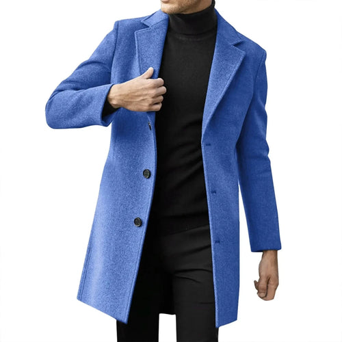 Men’s Slim-Fit Single-Breasted Overcoat Men's Overcoats