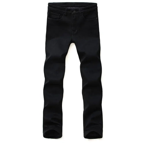 Men's Soft Stretch Denim Jeans Classic Straight Fit for Everyday Comfort and Biker Style
