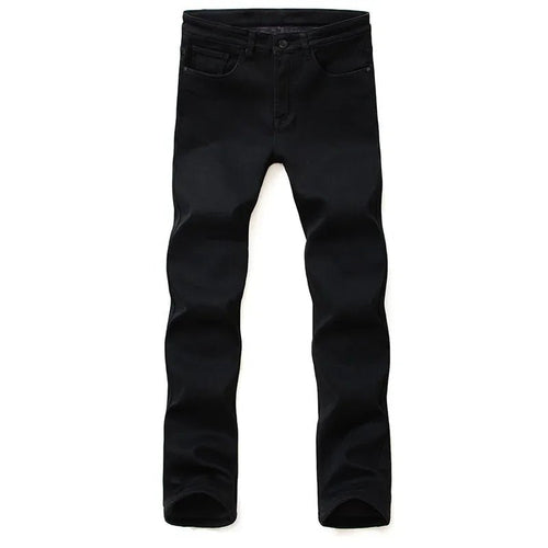 Men's Soft Stretch Denim Jeans Classic Straight Fit for Everyday Comfort and Biker Style