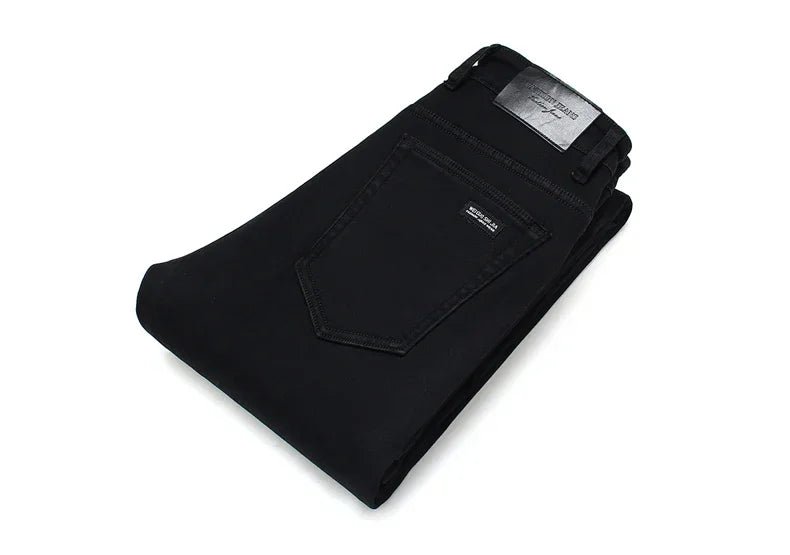 Men's Soft Stretch Denim Jeans Classic Straight Fit for Everyday Comfort and Biker Style