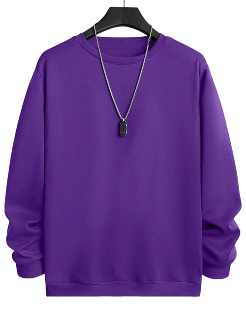 Men’s Solid-Color Crewneck Sweatshirt