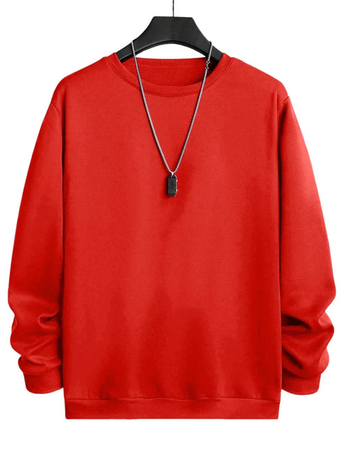 Men’s Solid-Color Crewneck Sweatshirt