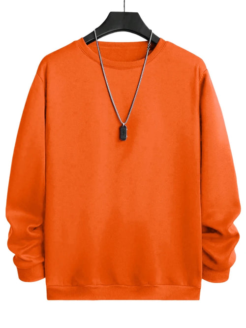 Men’s Solid-Color Crewneck Sweatshirt
