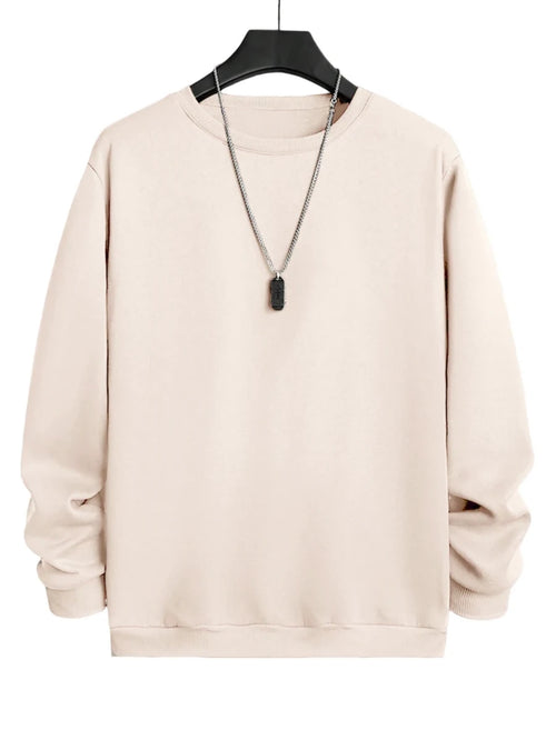 Men’s Solid-Color Crewneck Sweatshirt