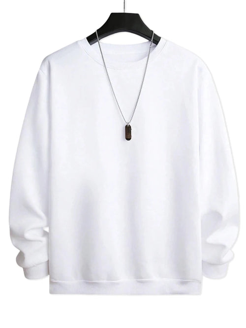 Men’s Solid-Color Crewneck Sweatshirt
