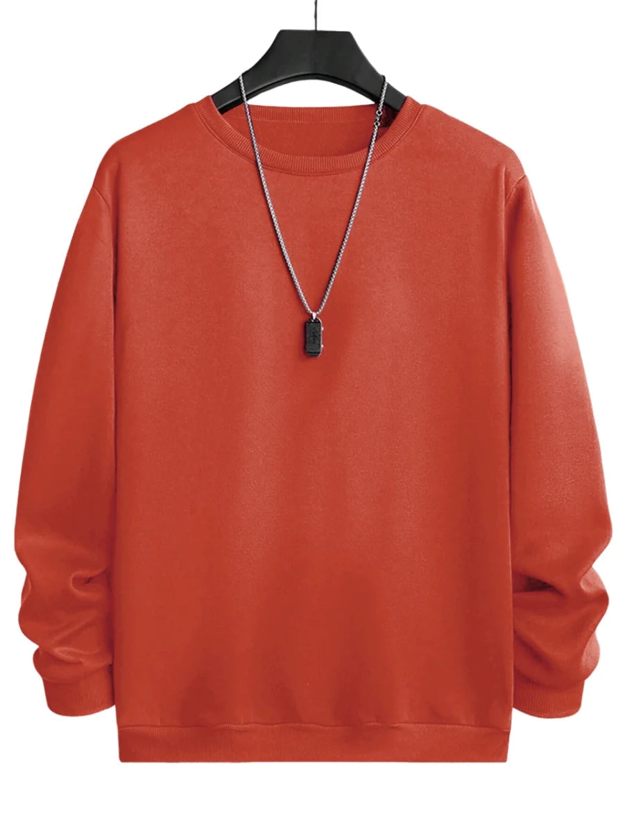 Men’s Solid-Color Crewneck Sweatshirt