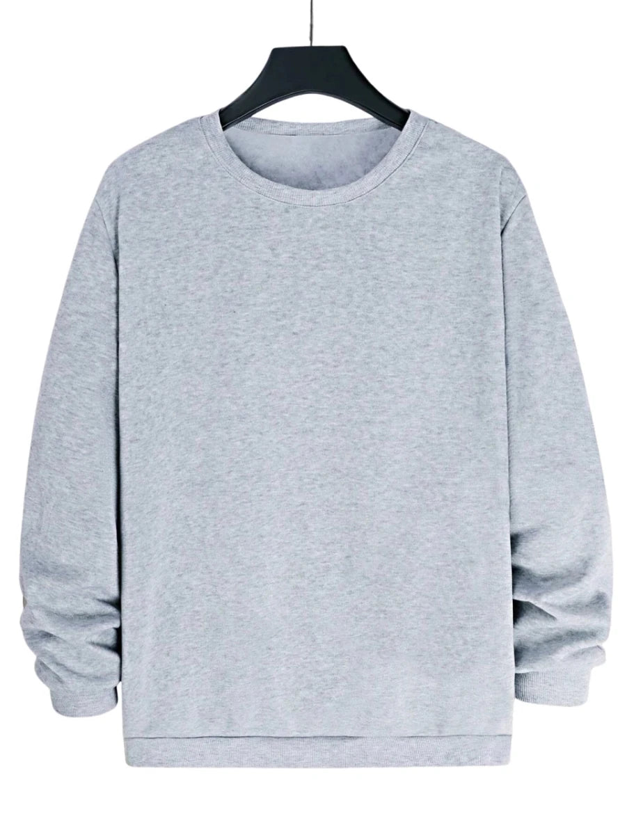 Men’s Solid-Color Crewneck Sweatshirt