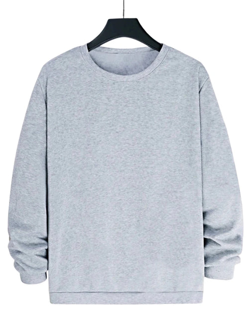 Men’s Solid-Color Crewneck Sweatshirt