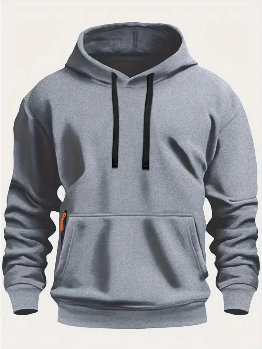 Men’s Solid-Color Pullover Hoodie Men's Hoodies