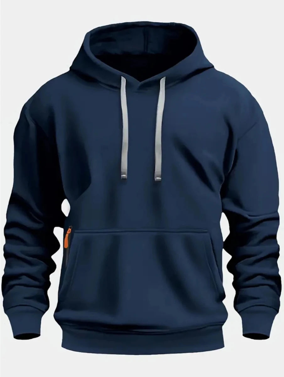 Men’s Solid-Color Pullover Hoodie Men's Hoodies