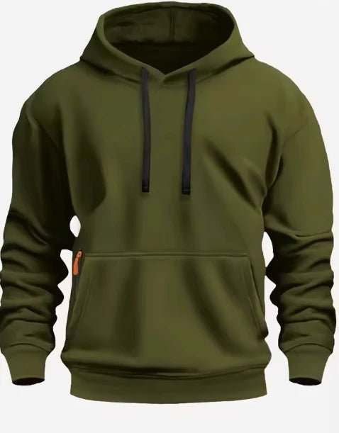 Men’s Solid-Color Pullover Hoodie Men's Hoodies