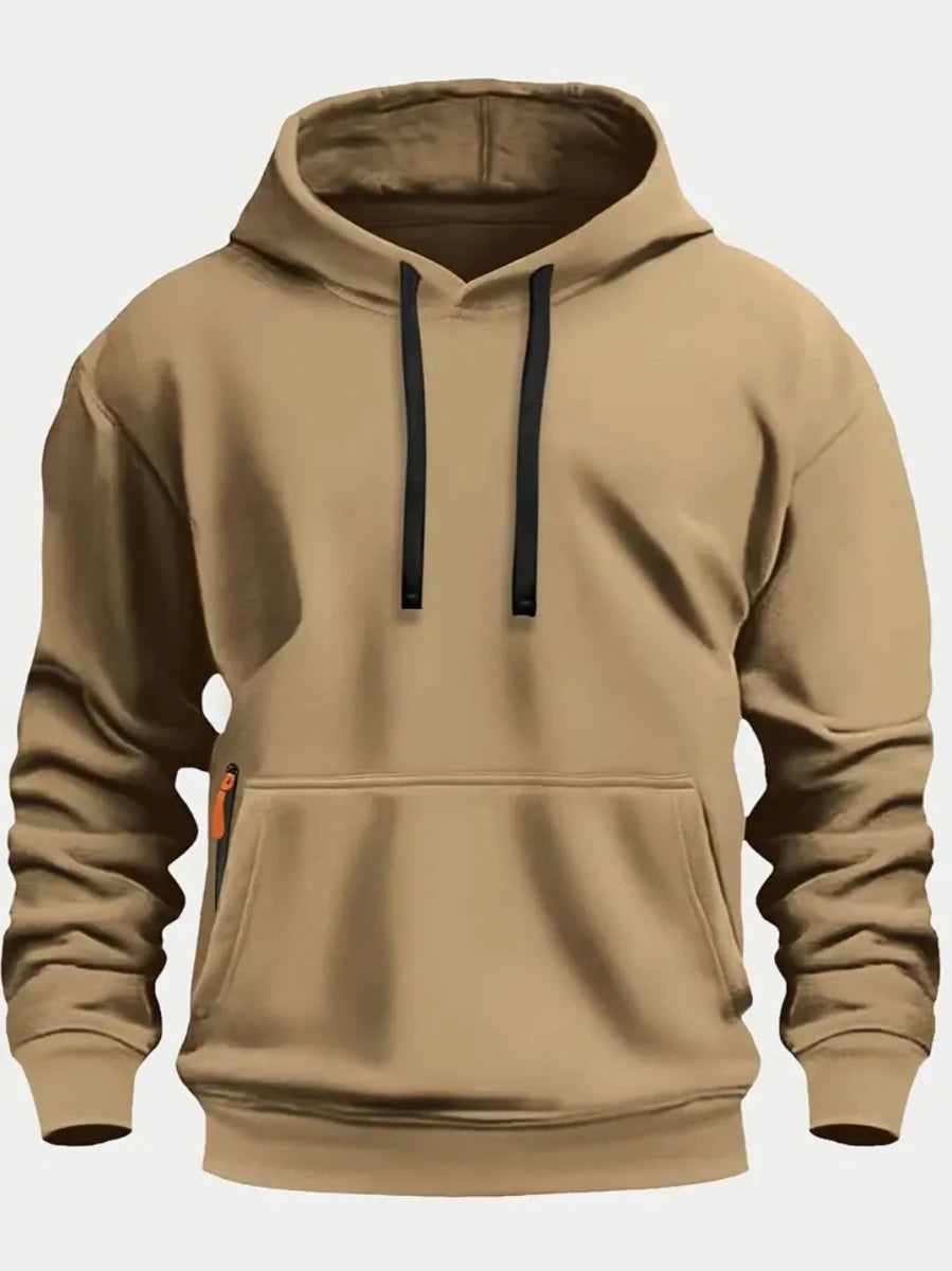Men’s Solid-Color Pullover Hoodie Men's Hoodies