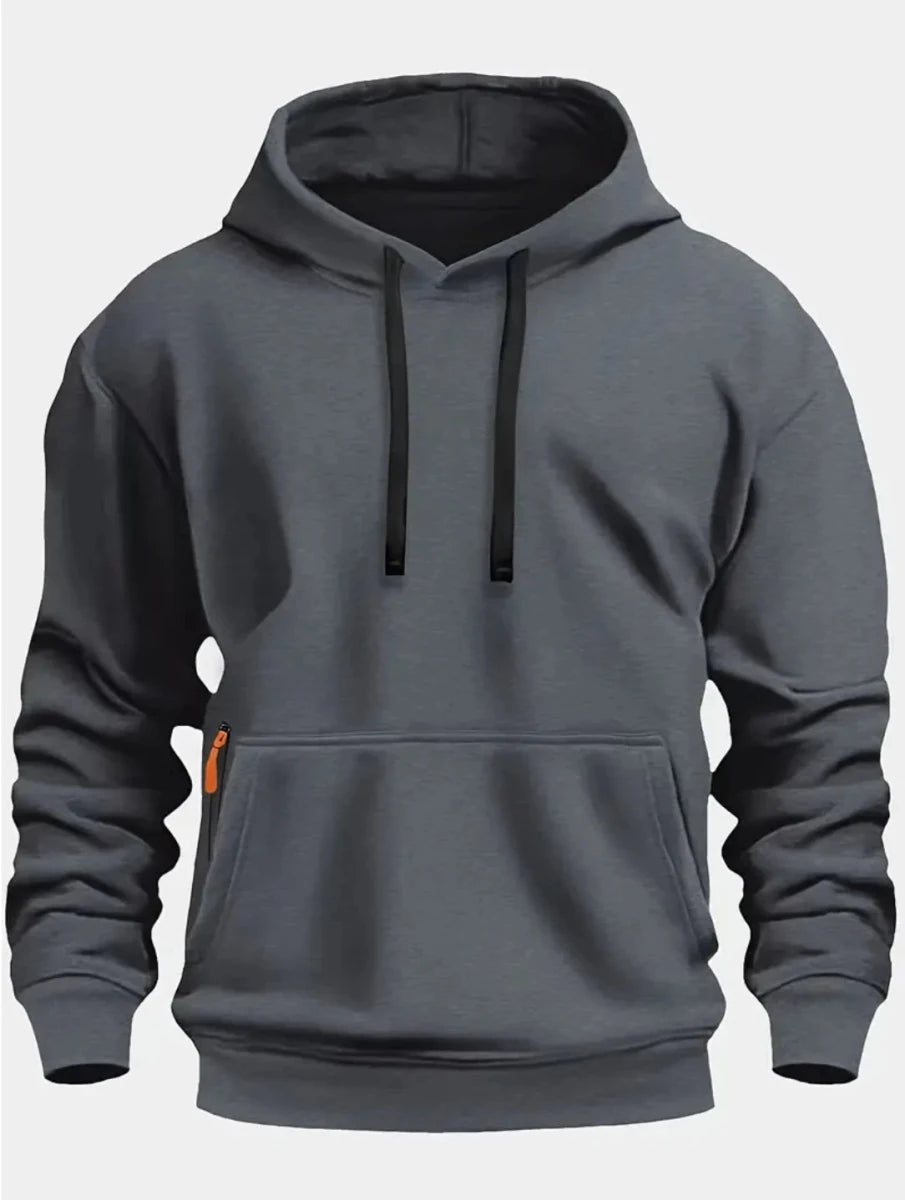 Men’s Solid-Color Pullover Hoodie Men's Hoodies