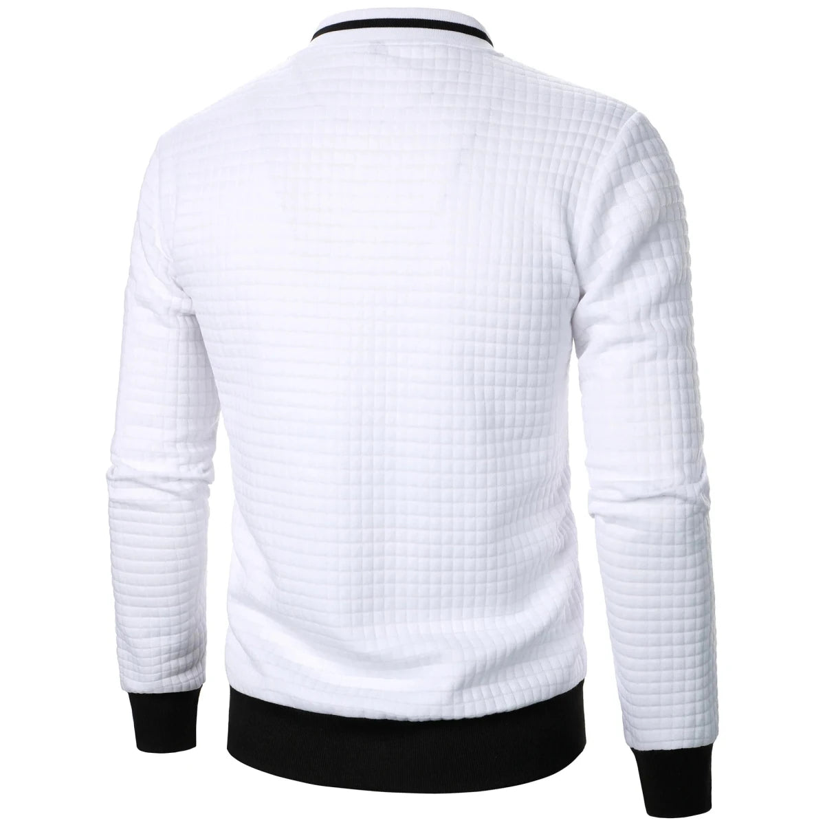 Men’s Waffle-Texture Full-Zip Bomber Jacket Men's Jackets