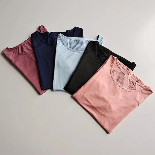 Outdoor Sports Shirt Sportswear Yoga Wear Women's Sports T-Shirt Fitness Clothes Running Yoga Top Female Workout Tops T-shirt