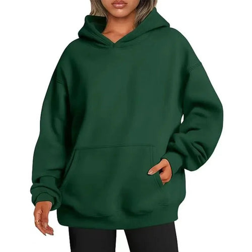 Oversized Fleece-Lined Pullover Hoodie
