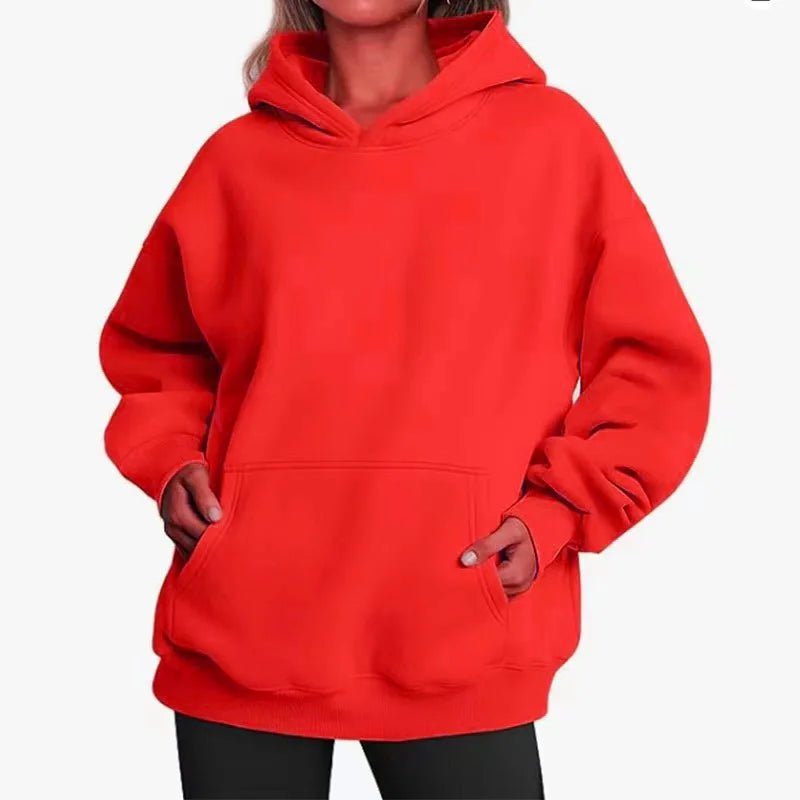 Oversized Fleece-Lined Pullover Hoodie