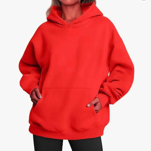 Oversized Fleece-Lined Pullover Hoodie