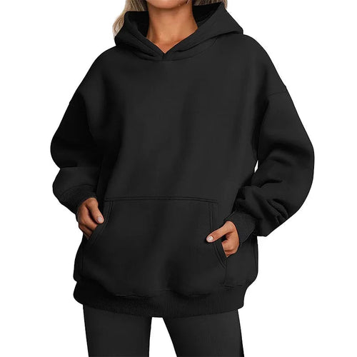 Oversized Fleece-Lined Pullover Hoodie