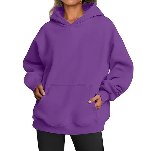 Oversized Fleece-Lined Pullover Hoodie