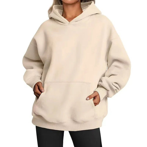 Oversized Fleece-Lined Pullover Hoodie