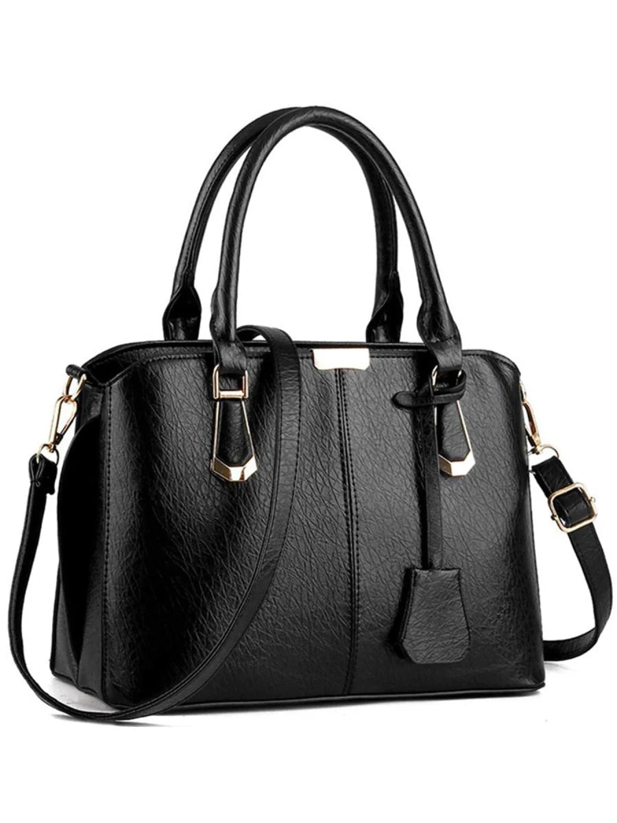 Pahajim PU Leather Women Handbag With Adjustable Shoulder Strap Satchel Tote Bag Versatile Chic Everyday Use