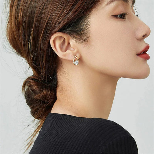 Elegant Crystal Korean Style Earrings - Perfect Gift Studs