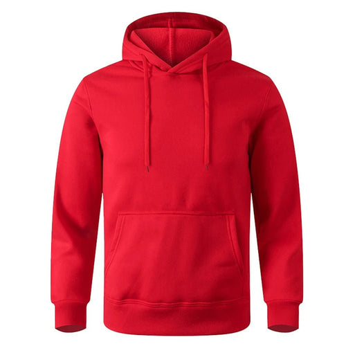 Unisex Solid-Color Pullover Hoodie with Kangaroo Pocket Unisex Hoodies
