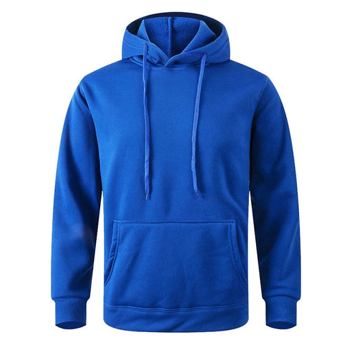 Unisex Solid-Color Pullover Hoodie with Kangaroo Pocket Unisex Hoodies