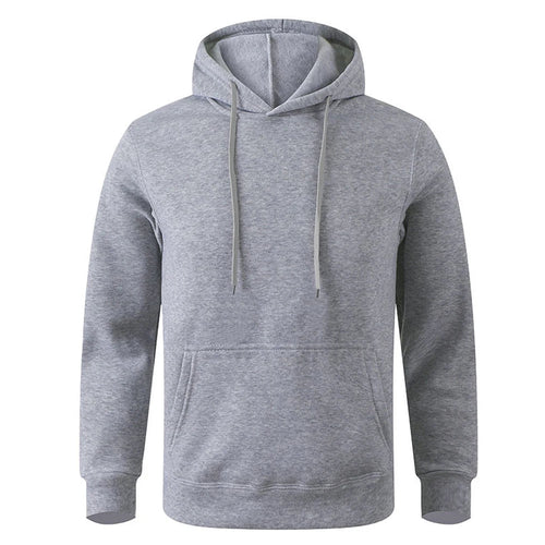 Unisex Solid-Color Pullover Hoodie with Kangaroo Pocket Unisex Hoodies