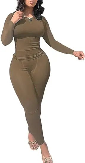 Women Clothing Long sleeves and Leggings Set Exercise wear 2 Piece Set Women