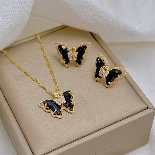 Women’s Butterfly Necklace & Earrings Set Women's Jewelry Sets