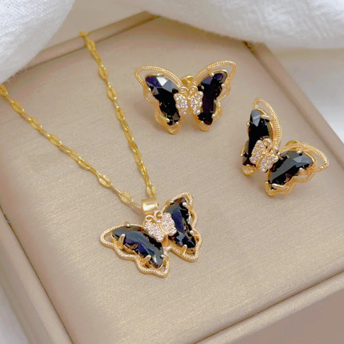 Women’s Butterfly Necklace & Earrings Set Women's Jewelry Sets