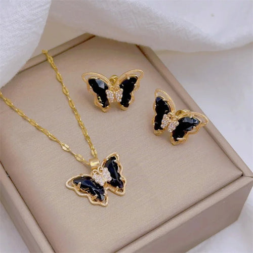 Women’s Butterfly Necklace & Earrings Set Women's Jewelry Sets