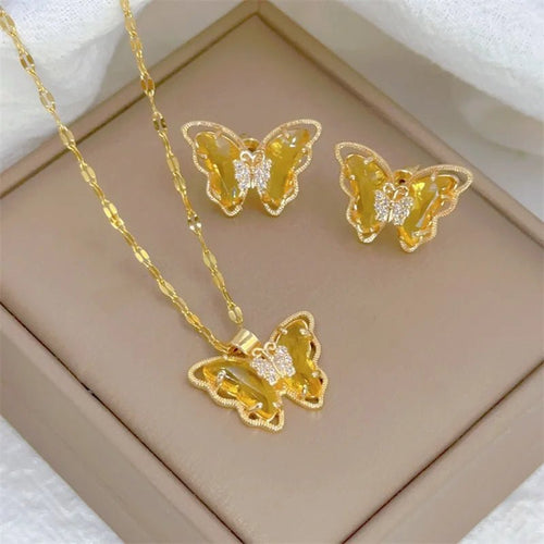 Women’s Butterfly Necklace & Earrings Set Women's Jewelry Sets