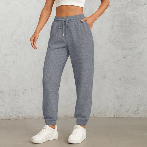 Women's High-Waist Straight-Leg Drawstring Pants