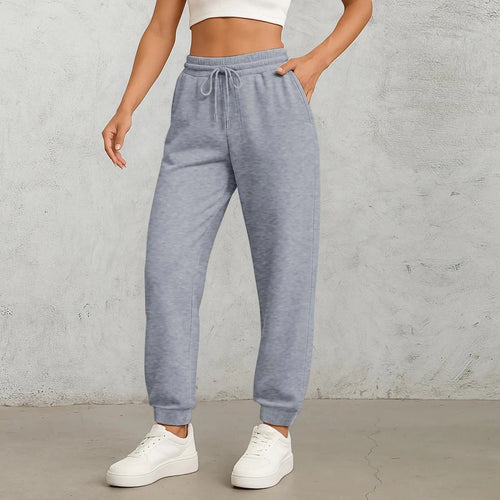 Women's High-Waist Straight-Leg Drawstring Pants
