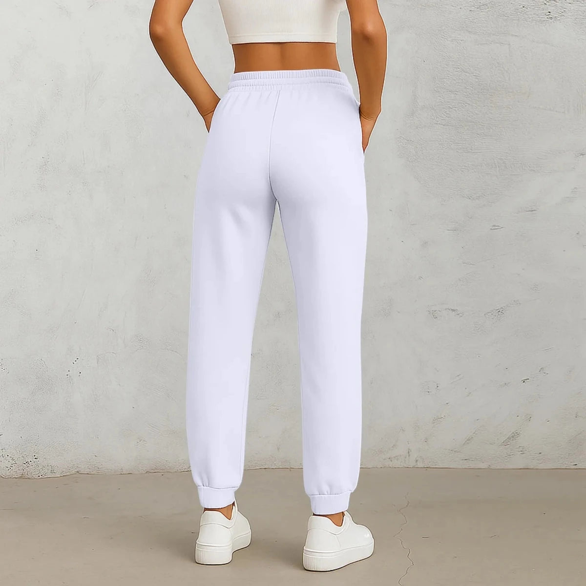 Women's High-Waist Straight-Leg Drawstring Pants